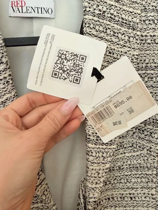 NWT RED Valentino Tweed Ruffle Hem Blazer Jacket- 38 - Picture 6 of 13